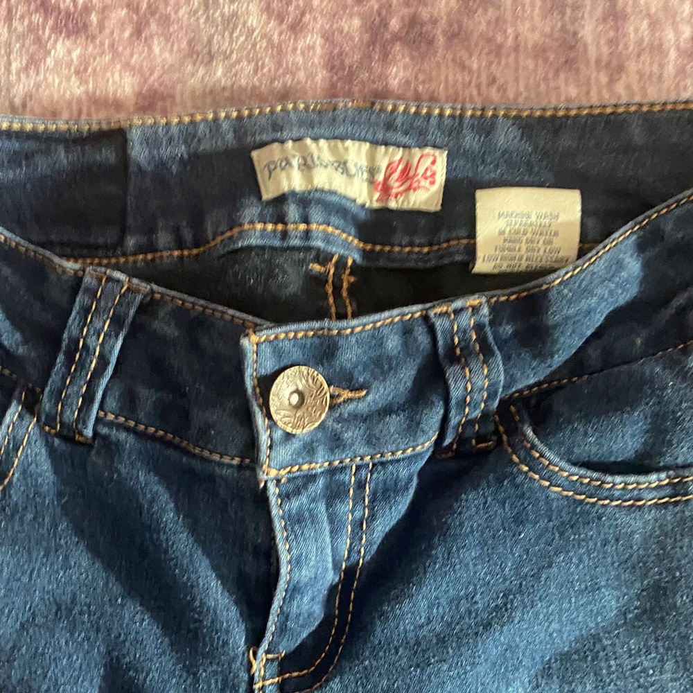 Paris Blues Dark Blue Low Ris Skinny Jeans 5 - Picture 5 of 11